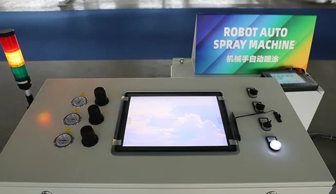 Rotary Robotic Arm Paint Spraying Production Line 2